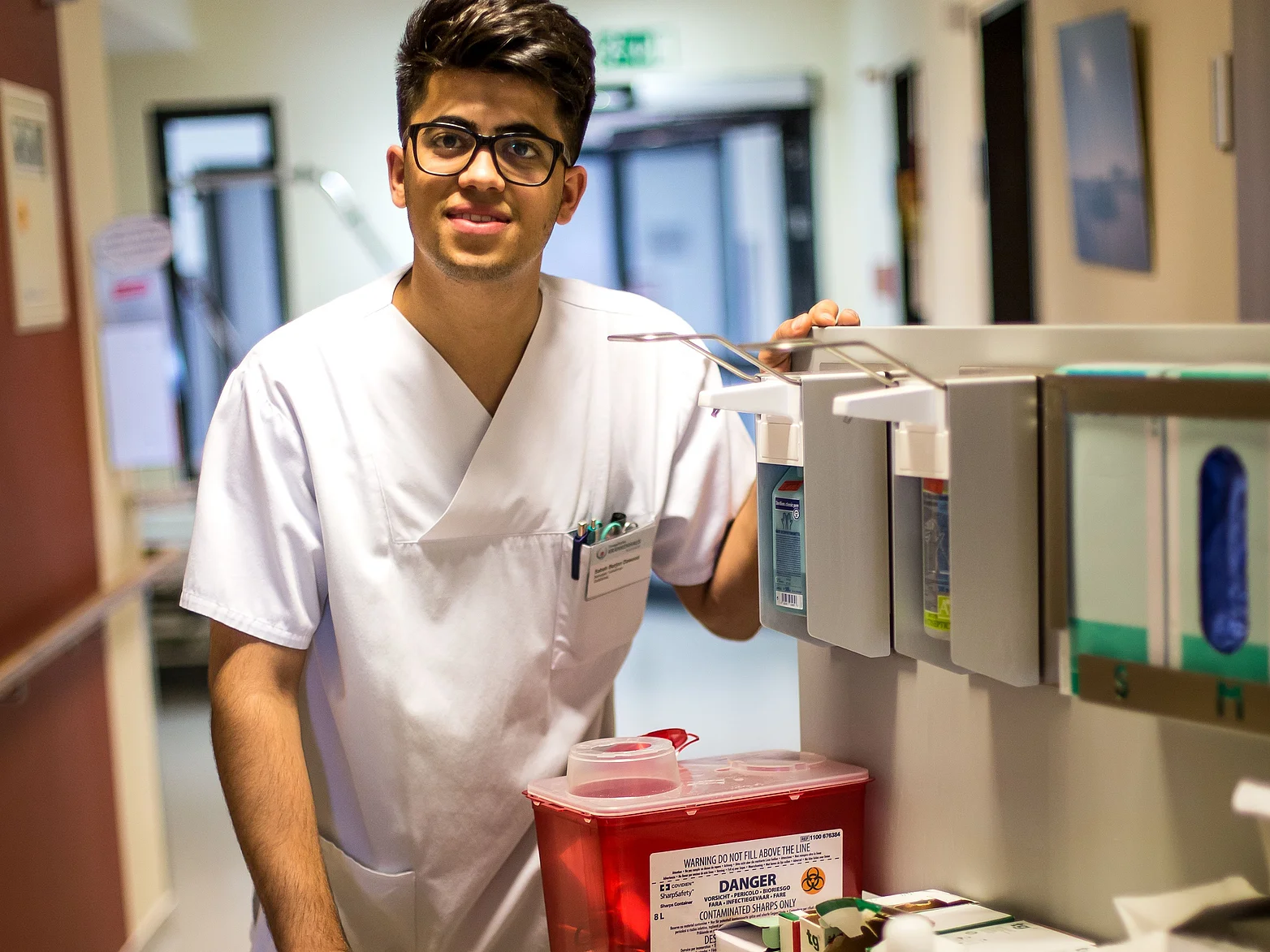Freiwilliger im Krankenhaus